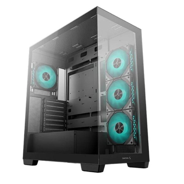 DeepCool G580 4F Panoramic ATX Mid-Tower Case, 4 x Pre Installed Fans Single Chamber, Support Up to 2x 360mm Radiators, Front 2x USB3.0 R-CG580-BKADA4-G-1