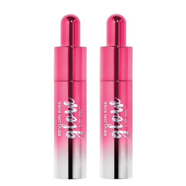 2x Revlon Kiss Glow Lip Oil 6ml 001 Proud To Be Pink