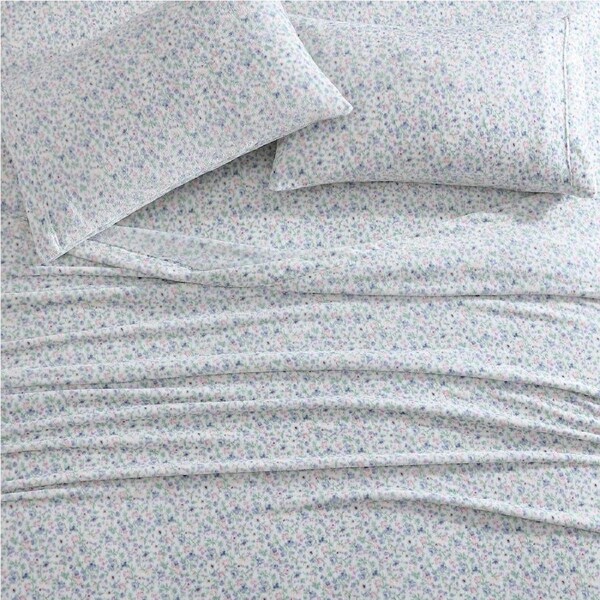 Ardor Elsie Mink Flannel Fleece Sheet/Pillowcase Bedding Set Heather Single