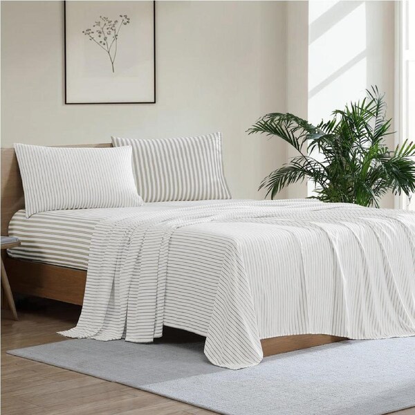 Ardor Boudoir Frankie Stripe Sheet Set - Natural - Single
