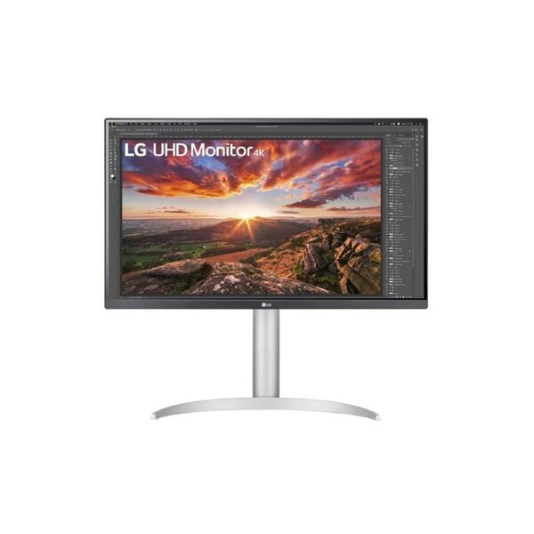 LG 27' IPS 5ms 4K UHD HDR400 FreeSync, Borderless Monitor w/ArcLine HAS - HDMI,DP, USB Type-C, Speaker, VESA 100, Height Adjust, Business Monitor
