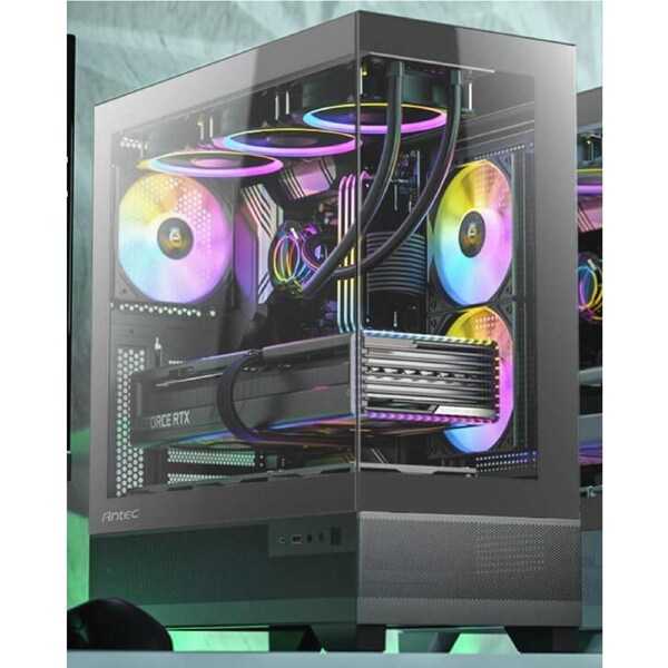 Antec SI CX700RGB USB-C, Seamless View 6x RGB Fans. 4mm Glass, Tool Free Panels. Vertical Cooling, Gaming Case Limited stock Deal( LS)