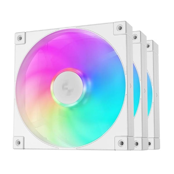 DeepCool FD14 ARGB WH(3IN1) Performance 140mm Case Fans ,4-pin PWM, 400-1650 RPM, Hydro Bearing, Addressable RGB LED