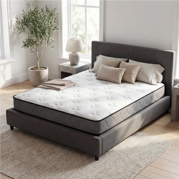 Advwin 7-Zone Double Mattress Pocket Spring 22cm Medium Firm Memory Foam Mattress