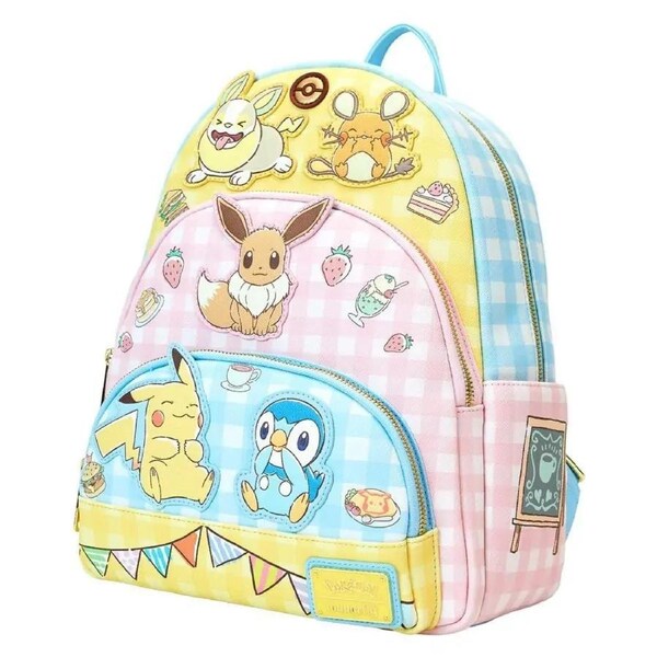 Loungefly Pok?mon Caf? Triple Pocket Mini Backpack