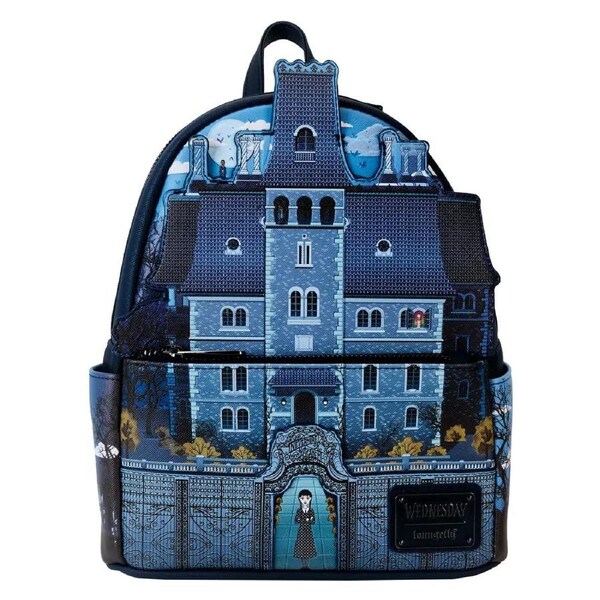 Loungefly Wednesday Nevermore Academy Castle Glow Mini Backpack