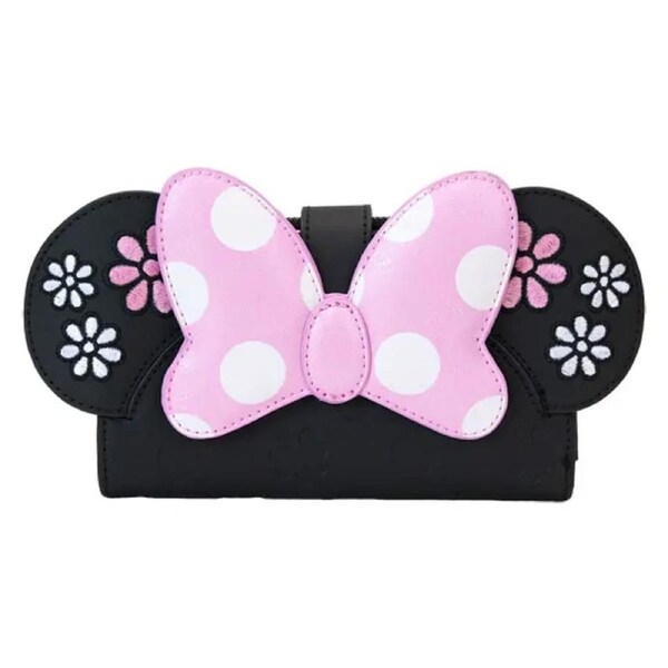 Loungefly Disney Minnie Mouse Floral Rock The Dots Flap Wallet
