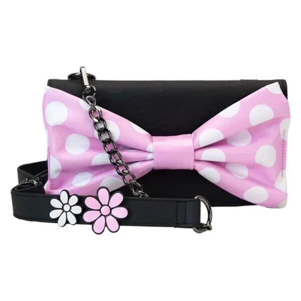 Loungefly Disney Minnie Mouse Floral Rock The Dots Clutch Crossbody