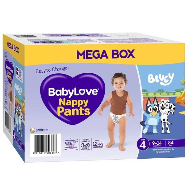 Nappy Pants Size 4 (9 to 14 Kg) Pack of 84