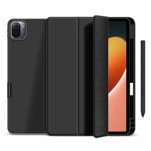 Shockproof Smart Cover TPU Case For iPad Pro 12.9" 4th Gen Pen Slot - Black