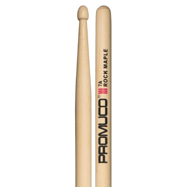 Promuco 18027A Rock Maple 7A Drumsticks with Wooden Tip