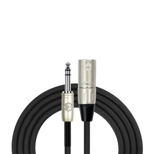 Kirlin 20FT Male XLR to 6.5 Stereo Jack Cable KMP483PR-20, OFC Conductors, PVC Jacket, Limited Lifetime Warranty