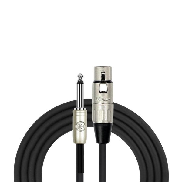 Kirlin KMP482PR XLR Female to 1/4" Mono Jack Microphone Cable 3Ft
