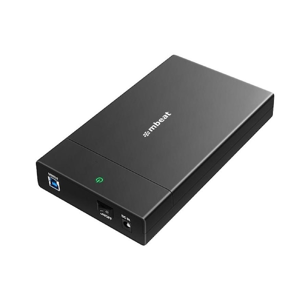 mbeat C1 Tool-Free USB 3.0 3.5' & 2.5' SATA HDD Enclosure - Black Data Speed: Maximum up to 5Gbp Product Weight: 121g DC Power: +12V/2A Power Supply