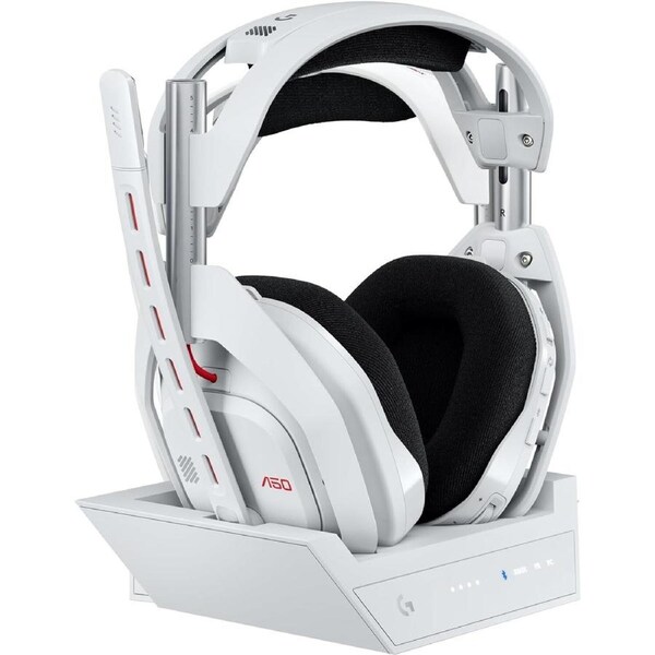 Logitech G Astro A50 LIGHTSPEED (Gen 5) Wireless Gaming Headset + Base Station (White)