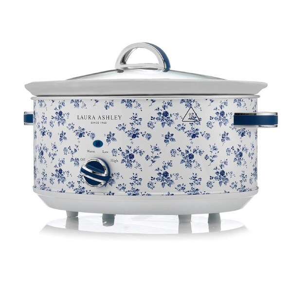 Laura Ashley 3.5L Large Capacity 3 Heat Setting Slow Cooker China Rose-LASC35CR