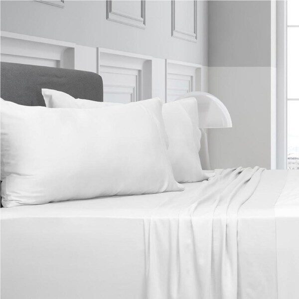Algodon Bamboo Sheet Set - White - King