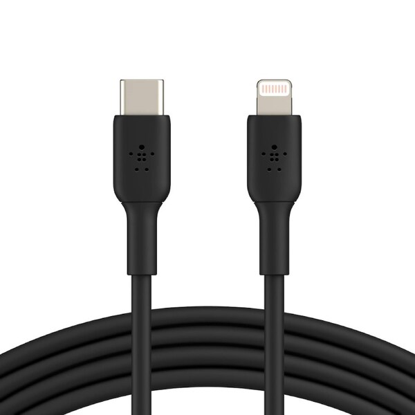 Belkin BoostCharge Lightning to USB-C Cable (1m/3.3ft) - Black (CAA003bt1MBK)