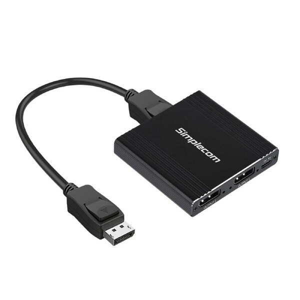 Simplecom CM214 DisplayPort Splitter 1 IN 2 OUT MST Hub for Dual Extended