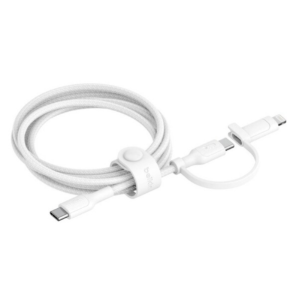 Belkin BoostCharge Pro 2-in-1 Cable With USB-C and Lightning Connector