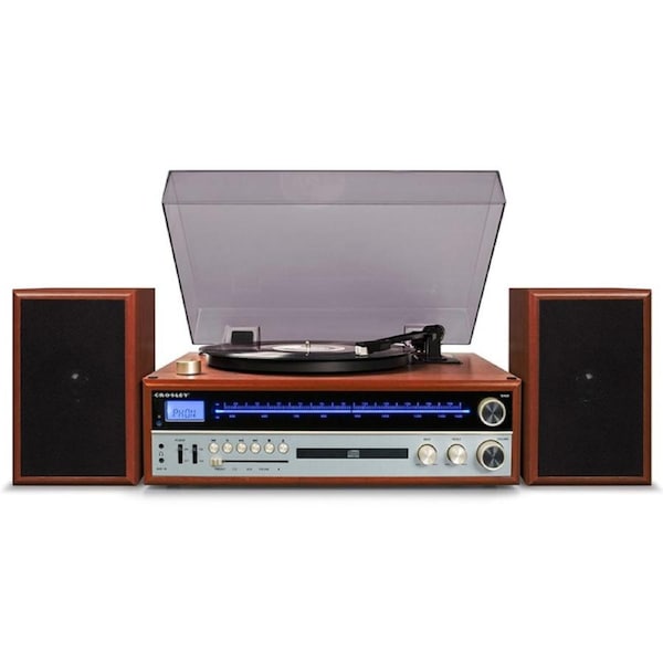 Crosley 1975T Turntable Speakers Entertainment System Walnut