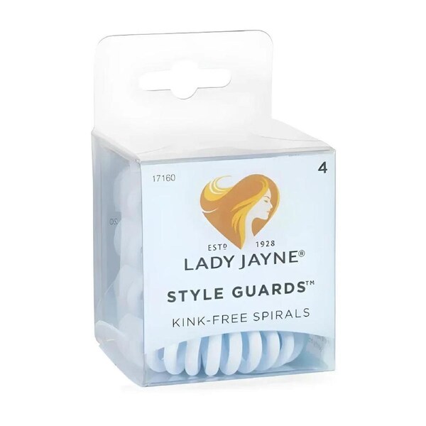 Lady Jayne Style Guards Kink-Free Spirals Sky Blue - 4 Pack
