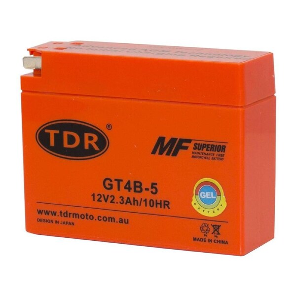 TDR YT4B-BS/GT4B-5 GEL 12V 2.3AH Motorcycle Motorbike Battery for MBT4B-B MBT4BB YT4BBS GT4B5 Offers a respectable 40CCA Maintenance-Free Sealed AGM battery ISO 9001 Certified Freeze Resistant