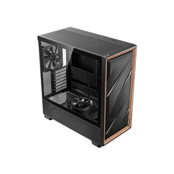 Antec FLUX PRO, E-ATX, Premium Walnut, Iunity Temperature Disp. CPU and GPU LED Display, 6x High Performance Fans, ARGB PWN Ctrl, PSU Shift, Case