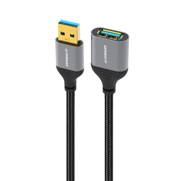 mbeat Tough Link 1.8m USB 3.0 to USB 3.0 Extension Cable Plug-and-Play Adaptive Practicality Speed: 5Gbps Package Weight: 96g