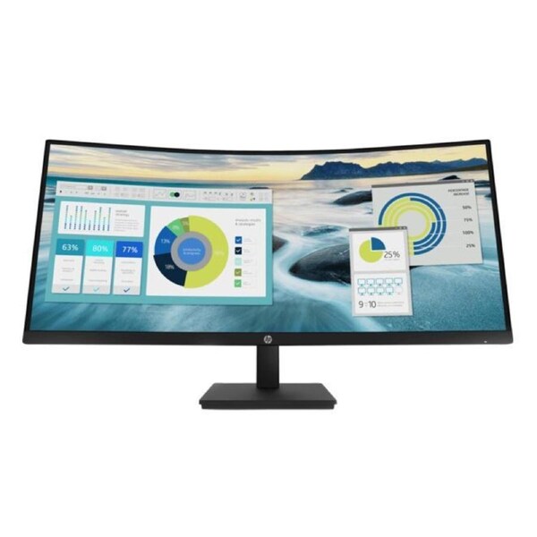 HP P34hc G4 34' WQHD 4K CURVED 21:9 3440x1440 Height Adjust Tilt USB-C (65W PD) DP HDMI Speakers USB 3yrs wty