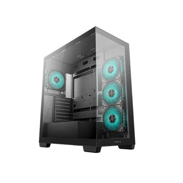 DeepCool G580 4F Panoramic ATX Mid-Tower Case, 4 x Pre Installed Fans Single Chamber, Support Up to 2x 360mm Radiators, Front 2x USB3.0