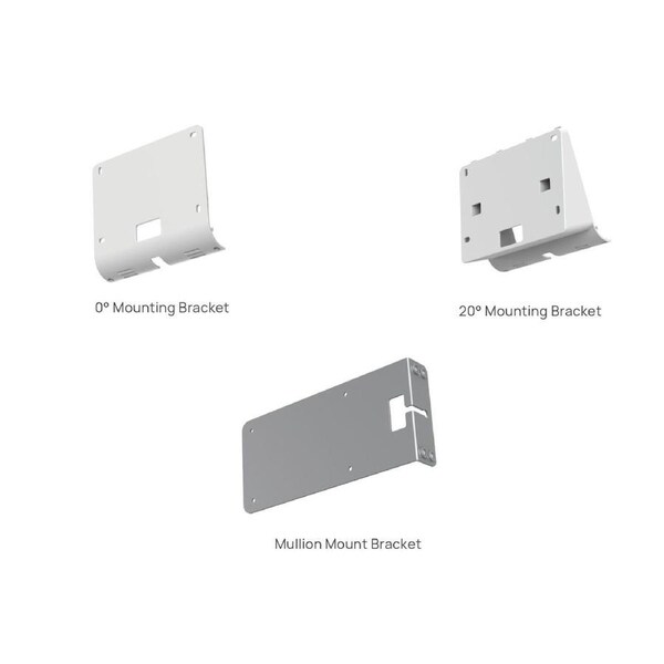 Yealink RoomPanel Plus Mount Kits, Device Compatibility RoomPanel Plus, 0 Mounting Bracket, 20 Mounting Bracket, Mullion Mount Bracket