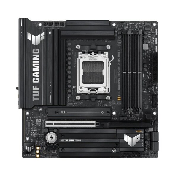 ASUS TUF GAMING B850M-PLUS WIFI (AM5) Micro-ATX Motherboard 4x DDR5 192GB, 1x PCIe 5.0 x16 slot, 3 xM.2 slots, 4x SATA, Wi-Fi 6E, Realtek 2.5Gb