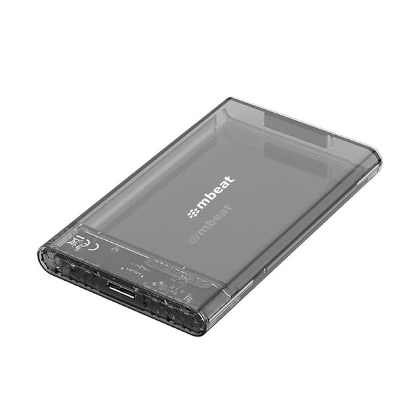 mbeat A1 See-Through Tool Free USB 3.0 2.5' SATA HDD Enclosure - Black USB Port: USB 3.0 Data Speed: Maximum up to 5Gbps Product Weight: 53g