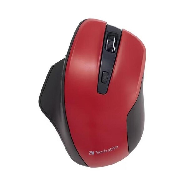 Verbatim Silent Ergonomic Wireless LED Mouse Red