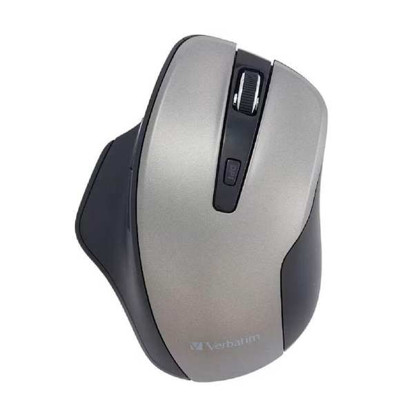 Verbatim Silent Ergonomic Wireless LED Mouse Graphite
