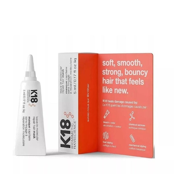 K18 Biomimetic Hairscience Leave-In Women's Molecular Repair Hair Mask 5ml