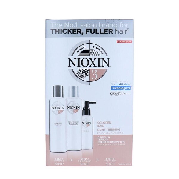 3pc Nioxin System 3 Kit Shampoo/Conditioner/Treatment Womens Hair Care Set