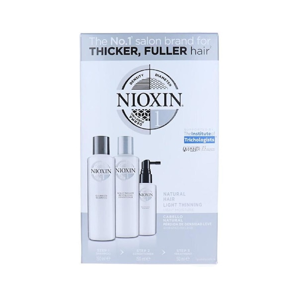 3pc Nioxin System 1 Kit Shampoo/Conditioner/Treatment Womens Hair Care Set