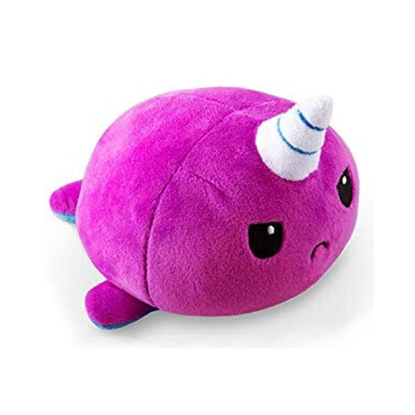 Tee Turtle Reversible Plushie Stuffed Animal Plush Toy Narwhal Purple/Blue 3y+