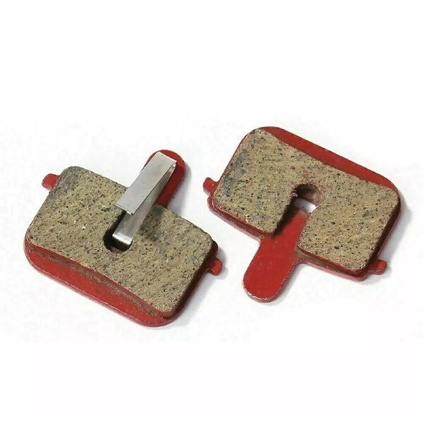 TDR 1 Pair Red Organic MTB Mountain Bike Disc Brake Pads Resin Semi-Metallic Cycling Brake Pad Parts Quiet Low Noise Durable Front Rear Brake Pads for Mountain Bikes