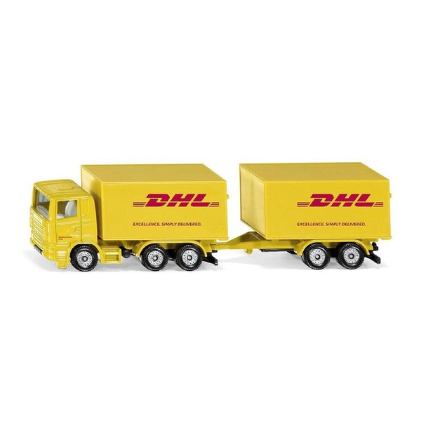 Siku 1694 Diecast DHL Truck w/ Trailer Kids 152mm Delivery Vehicle Toy Yellow 3+
