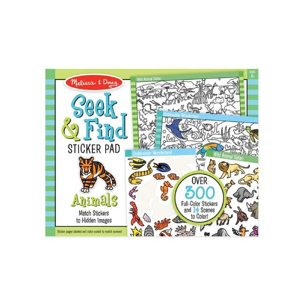 Melissa & Doug Seek & Find Sticker Pad Animals Kids/Childrens Play Toy 4+