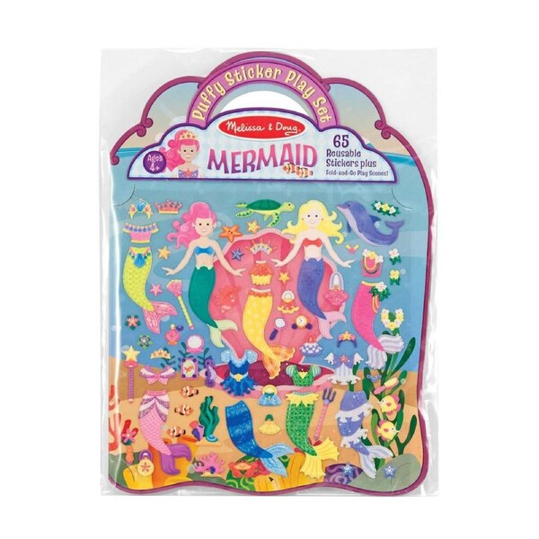 Melissa & Doug Reusable Puffy Sticker Play Set Mermaid Kids/Childrens Toy 4+
