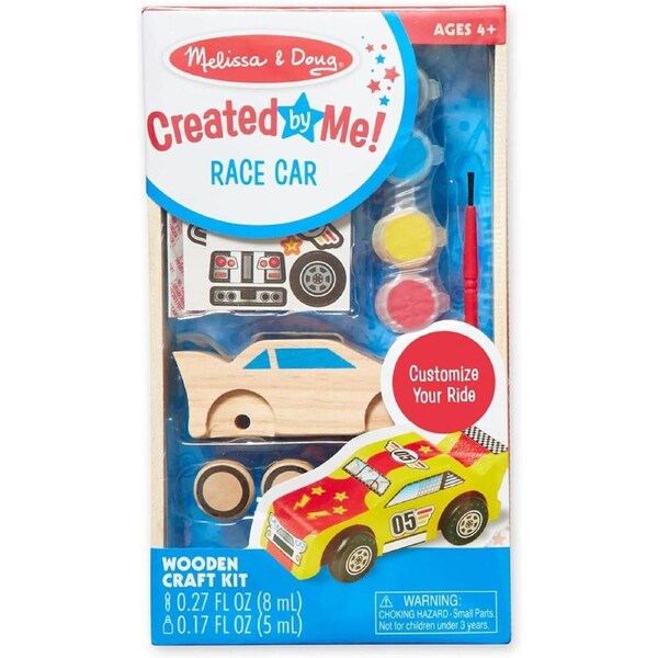 Melissa & Doug Created by Me! Wooden Race Car Kids/Childrens Play Toy 4+