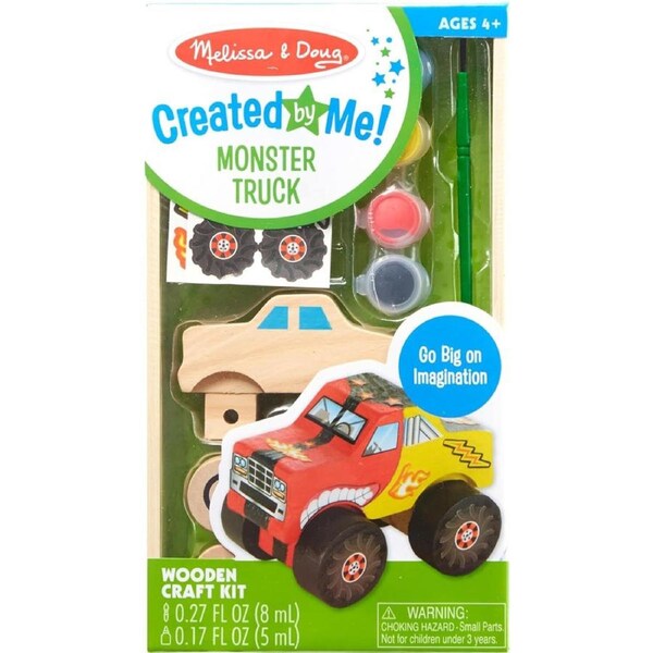 Melissa & Doug Created by Me! Wooden Monster Truck Kids/Childrens Toy 4+
