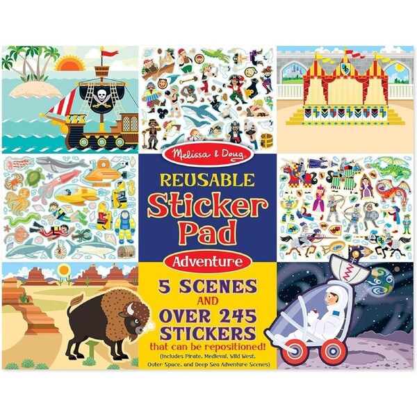 Melissa & Doug Reusable Sticker Pad Adventure Kids/Childrens Play Toy 3+