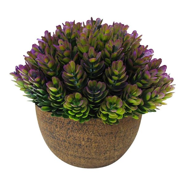 Potted 11cm Formal Moss Sml Artificial Faux/Fake Plant Home Garden Decor Purple