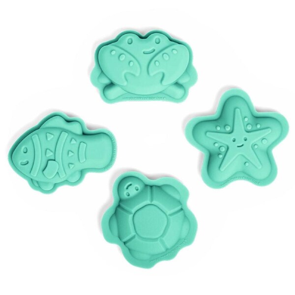 4pc Bigjigs Toys Sand Mould Set Kids/Children Outdoor Toy Eggshell Green 18m+