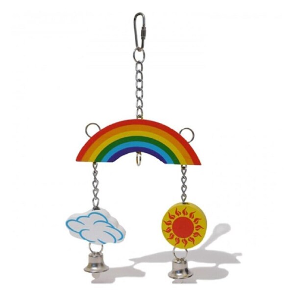 Rosewood Woodies Hanging Rainbow Hamsters/Rabbit/Gerbil Activity Pet Mobile Toy